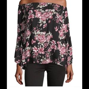 On the Road Viviana OfftheShoulder FloralPrint Top